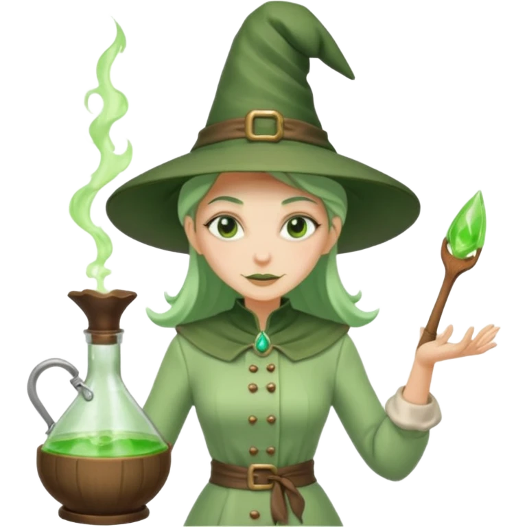 green witch cooking potion emoji