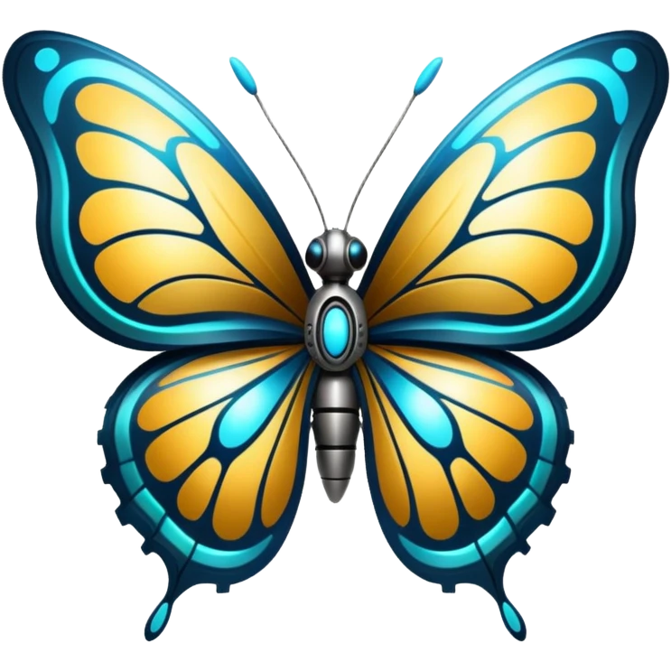 futuristic robotic butterfly emoji