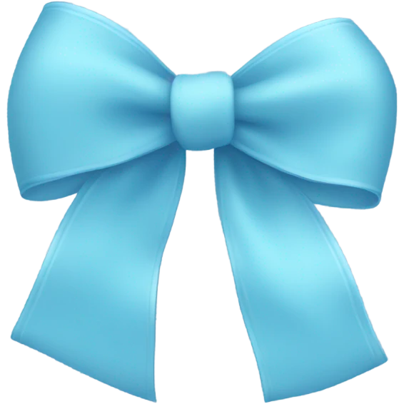 Light blue bow on light blue bow emoji