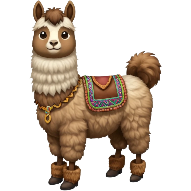 Lama wearing boots emoji