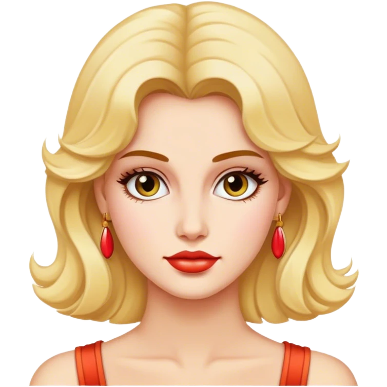 Beautiful woman in 1980’s woman fashion look emoji