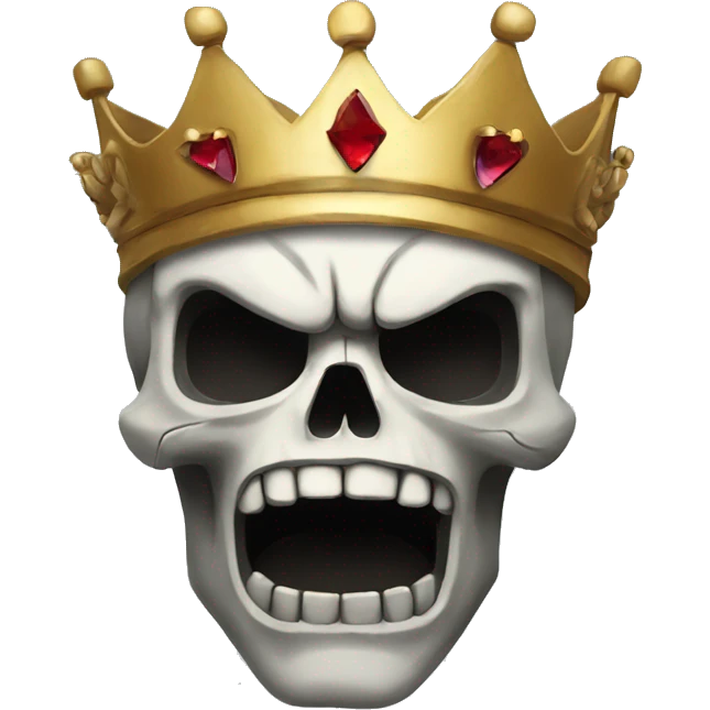 angry skull wearing a crown  emoji