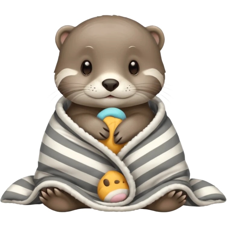 otter cozy in blanket emoji