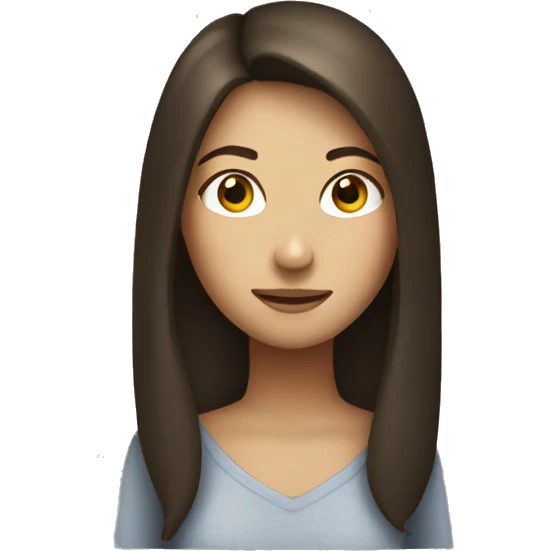 Light coming off a brunette girl  emoji