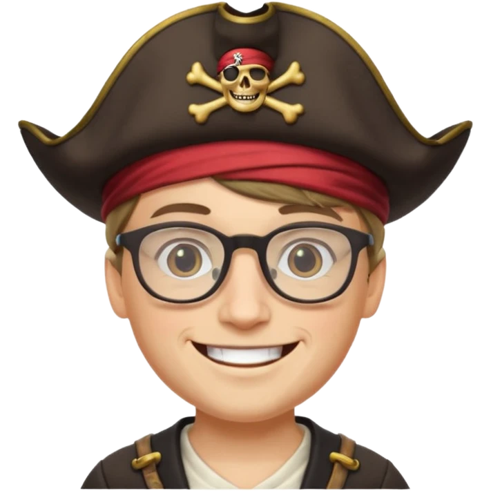 Pirate nerd emoji