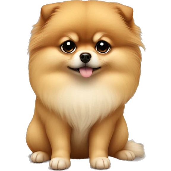 Sad pomeranian cute little baby emoji