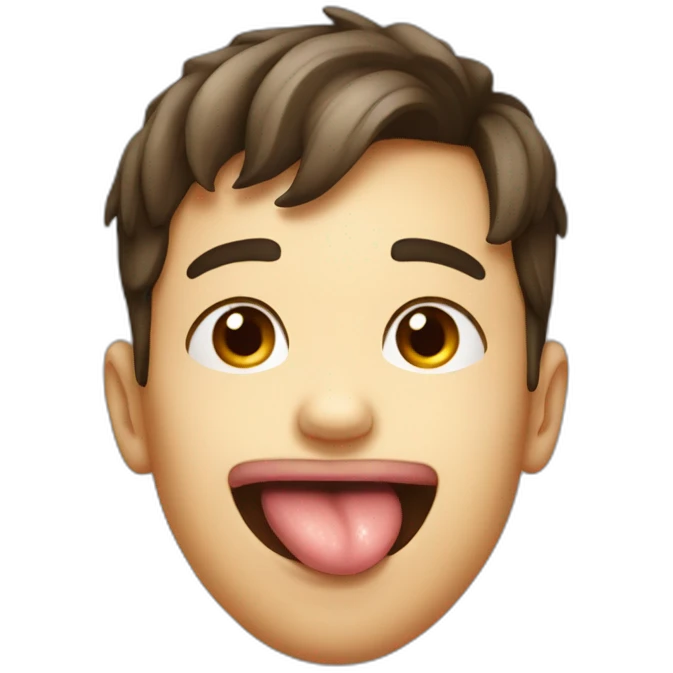 boy tongue out face emoji