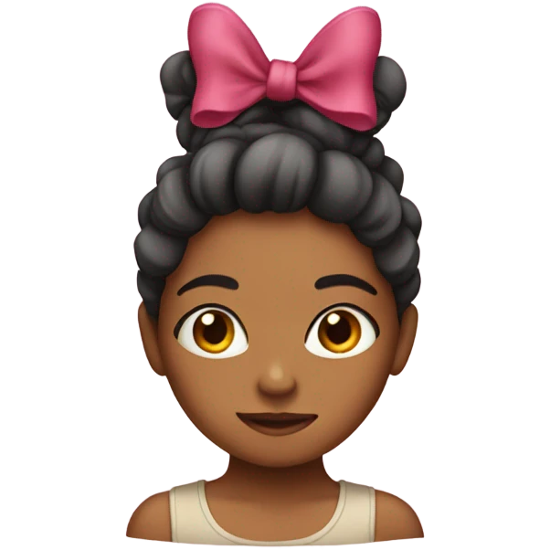 girl with a bow emoji