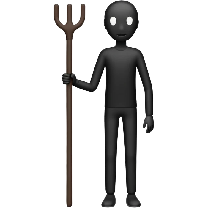 create a stick figure body standing still emoji