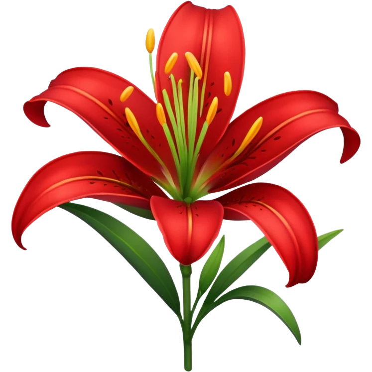 Red lily emoji