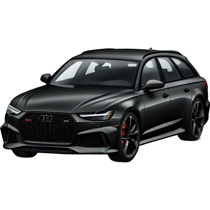 black audi rs6 emoji