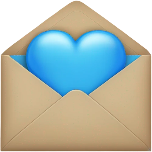 envelope with blue heart emoji