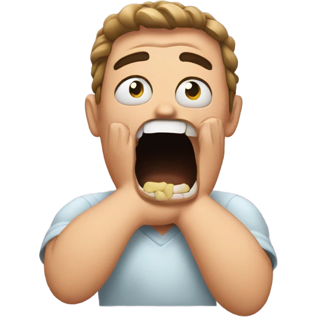 emoji face bitting nails because of fear emoji
