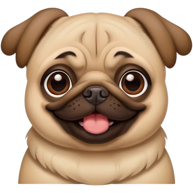 Pug wearing Disney ears emoji