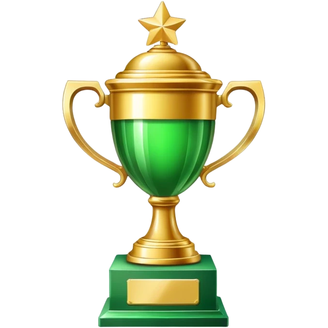 Green and white trophie emoji