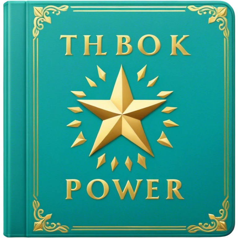 the book of power... greenish blue  emoji