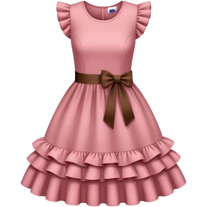 brown pink dress with ruffles emoji