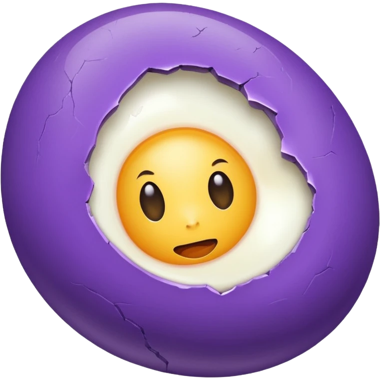 the egg in the violet circle emoji