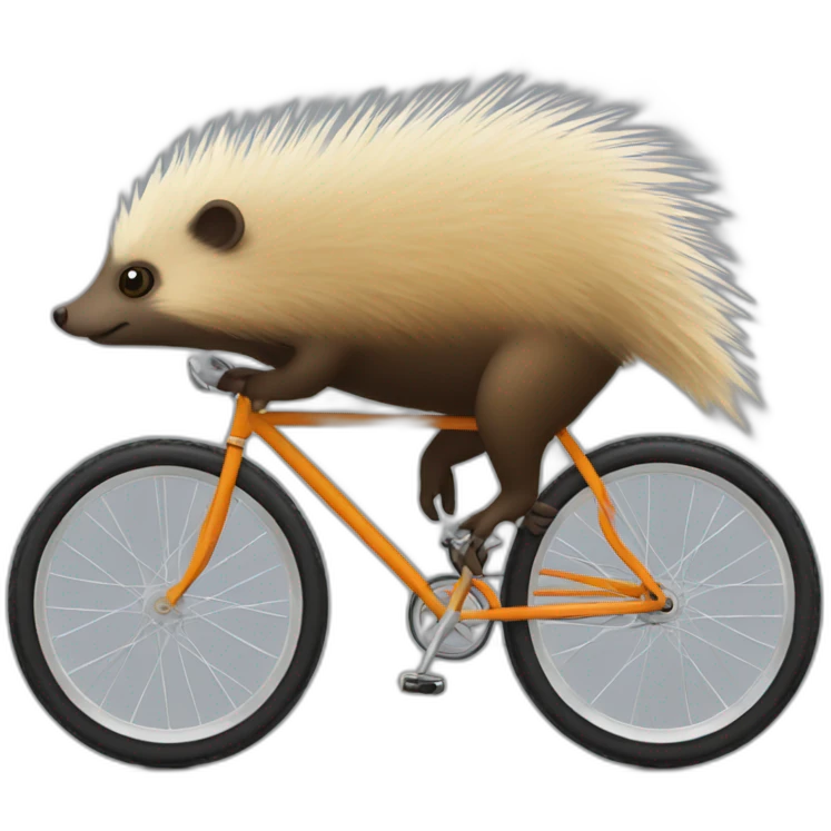 Poster a Porcupine on a bicycle. emoji