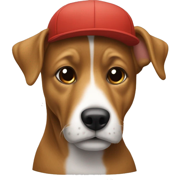 hund trägt eine balue Mütze emoji