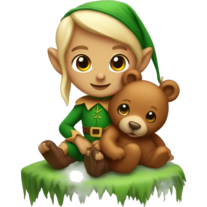 Elf straddling a bear  emoji