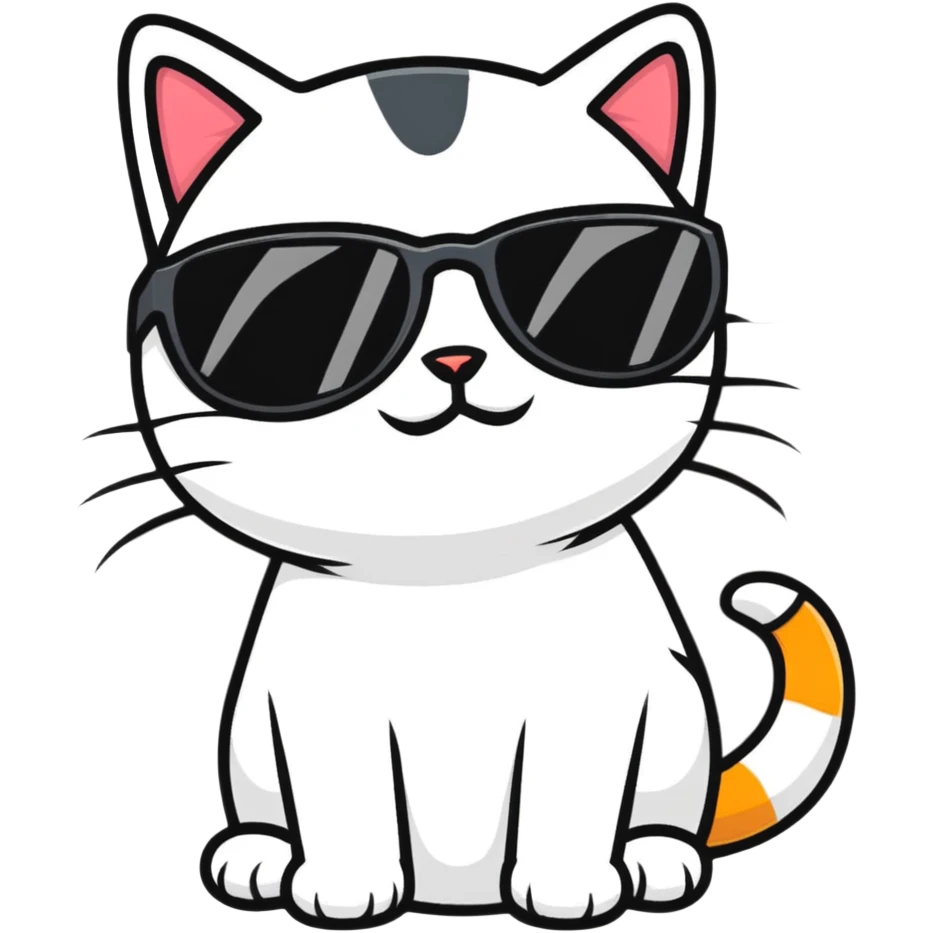 Cat with sunglasses emoji