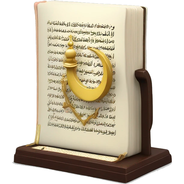 a Quran on a simple holder emoji