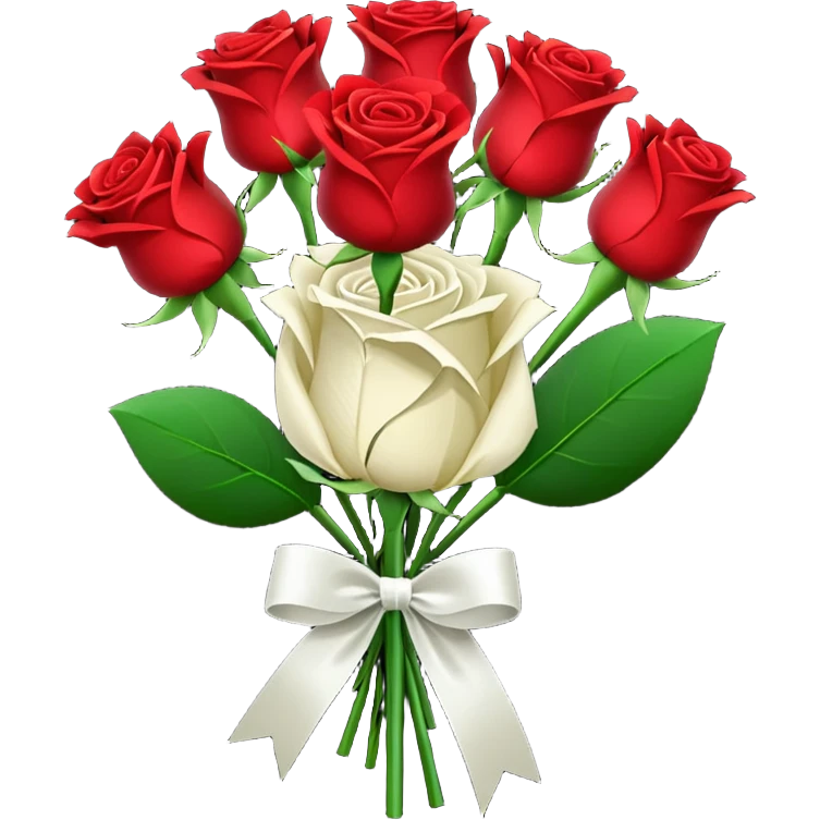 bouquet of 5 roses emoji