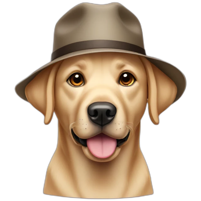 labrador with hat emoji