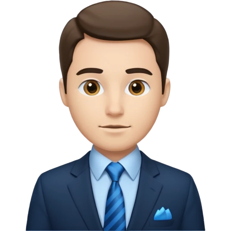 guy with suit and blue tie emoji