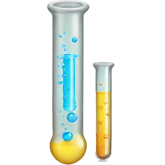 test tube and gear emoji