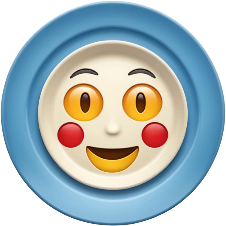 create me an image of ceramic plate emoji emoji