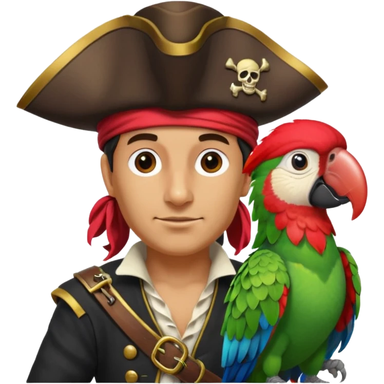 pirate and parrot emoji