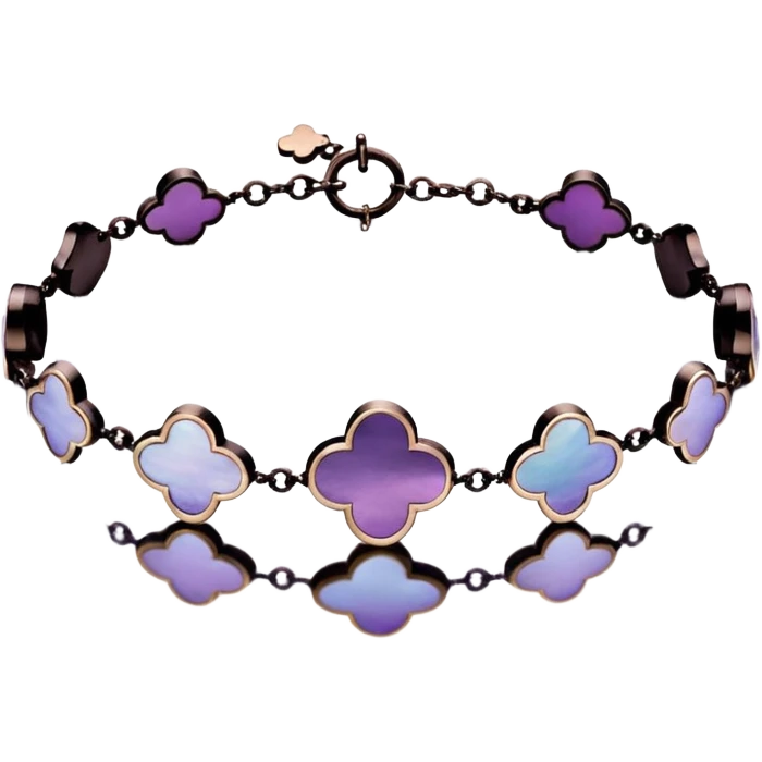 Van Cleef Vintage Alhambra bracelet in Mother of pearl purple emoji