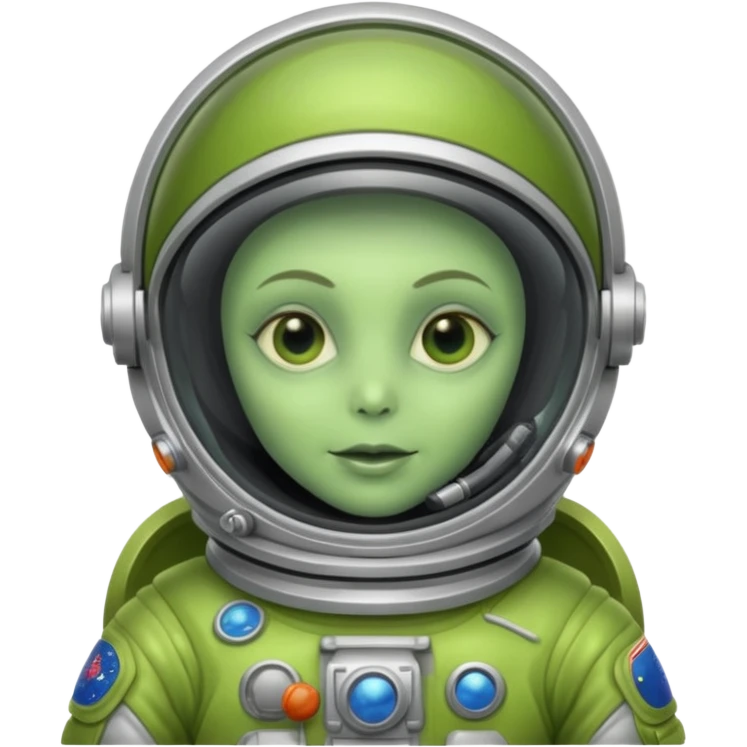 green alien silver Astronaut emoji