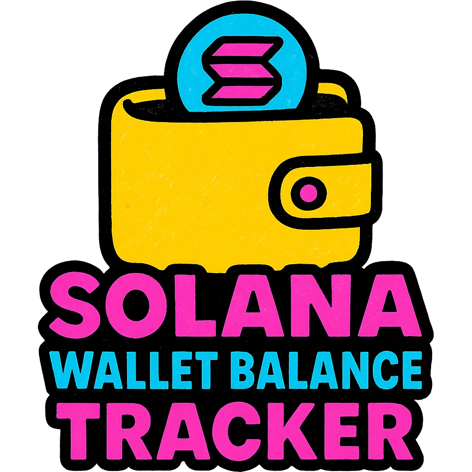 A logo for a solana wallet balance tracker in the macos menubar emoji