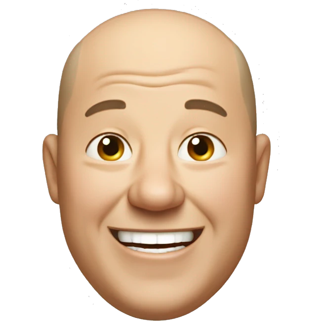 fat balding middle aged man laughing  emoji