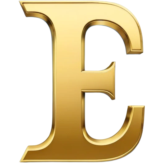 Bold Blue-White-Gold Font Big Capital “I” Letter  emoji