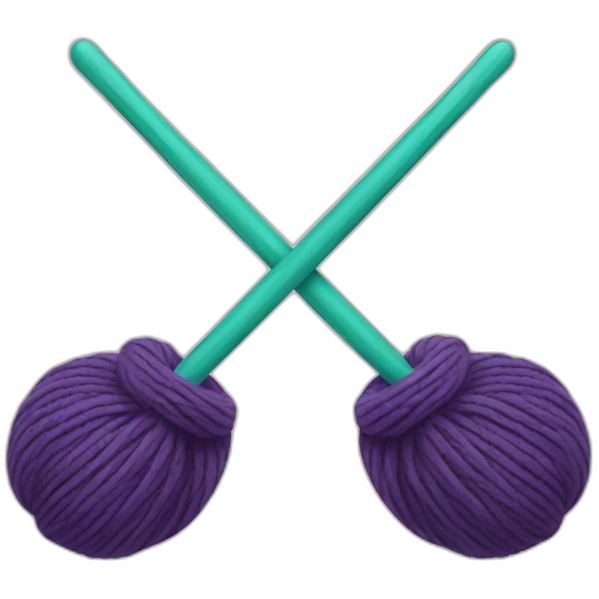 Two knitting needles emoji
