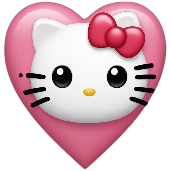 Hello kitty heart emoji
