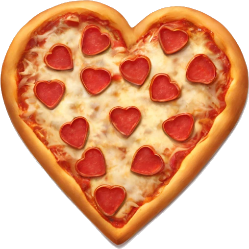 Heart pizza emoji