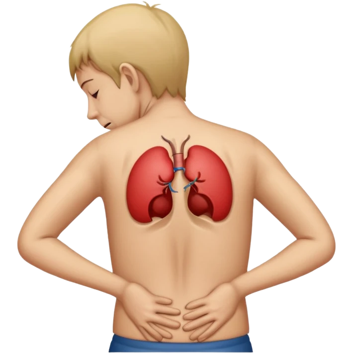 mao nas costas sentindo dor os rins emoji