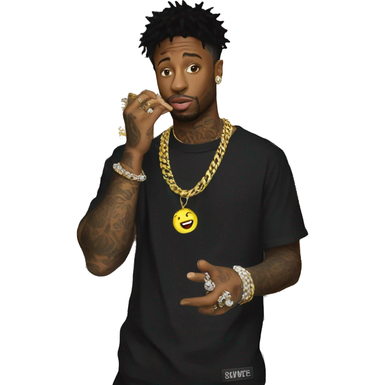 21 savage buying chains emoji