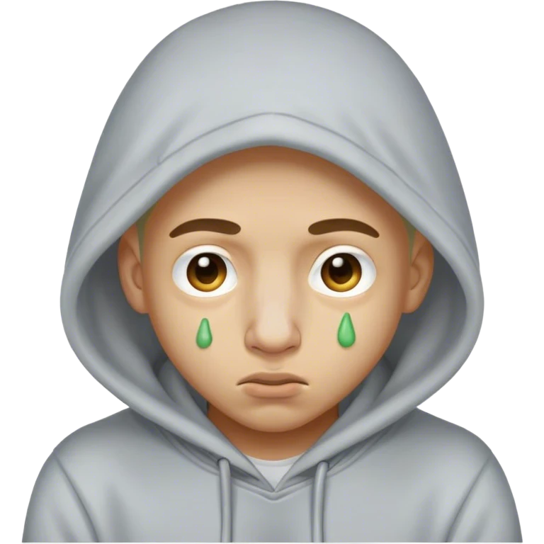 a nose with snot coming out wearing a hoodie. boogy with a hoody emoji