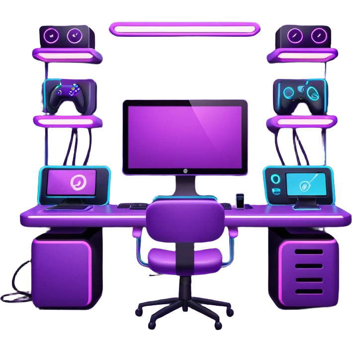 purple gaming setup emoji