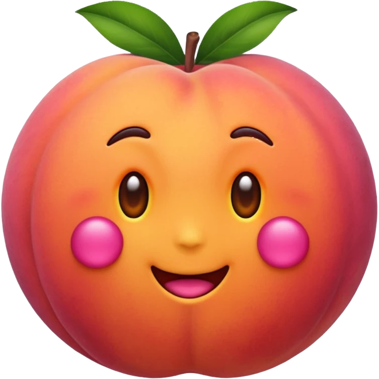 Emoji with a peach  emoji