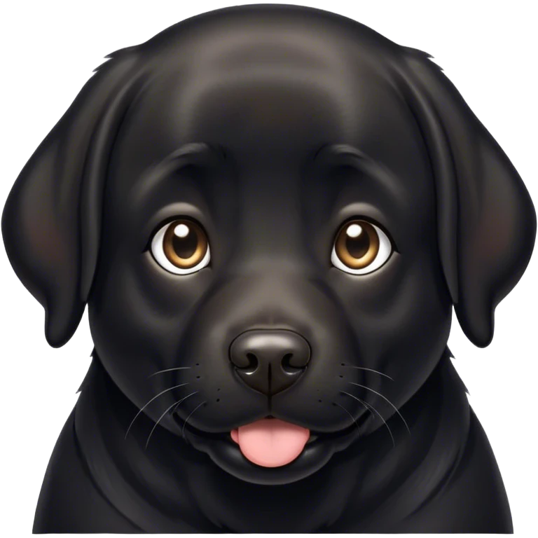 Black lab begging for food emoji