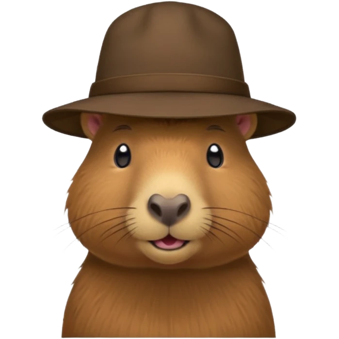 Capibara with a hat emoji