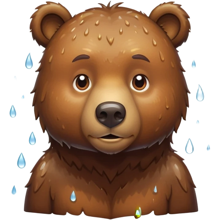 Bear on the rain emoji