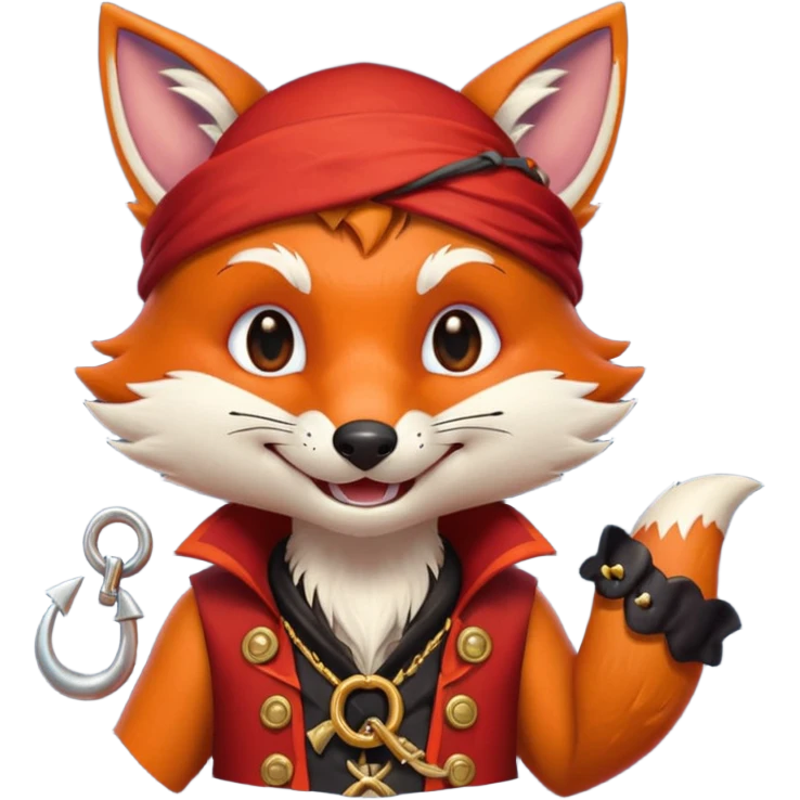Foxy the pirate fox emoji